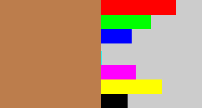 Hex color #bc7d4c - light brown