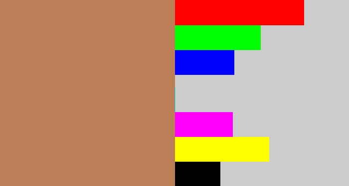 Hex color #bc7e57 - light brown