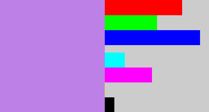 Hex color #bc80e7 - light purple