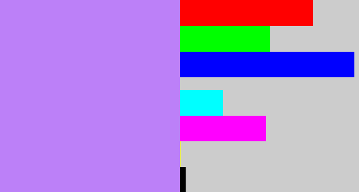 Hex color #bc80f8 - light purple