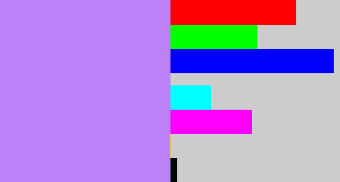 Hex color #bc81f6 - light purple