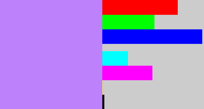Hex color #bc81fb - light purple