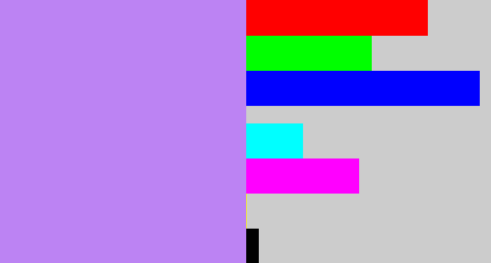 Hex color #bc83f3 - light purple