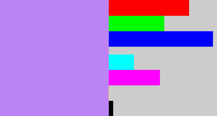Hex color #bc83f5 - light purple