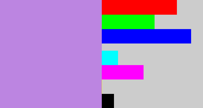 Hex color #bc85e1 - pale purple