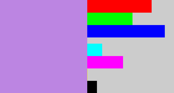 Hex color #bc85e2 - pale purple