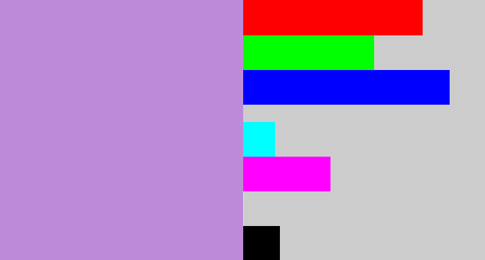 Hex color #bc8ad8 - pale purple
