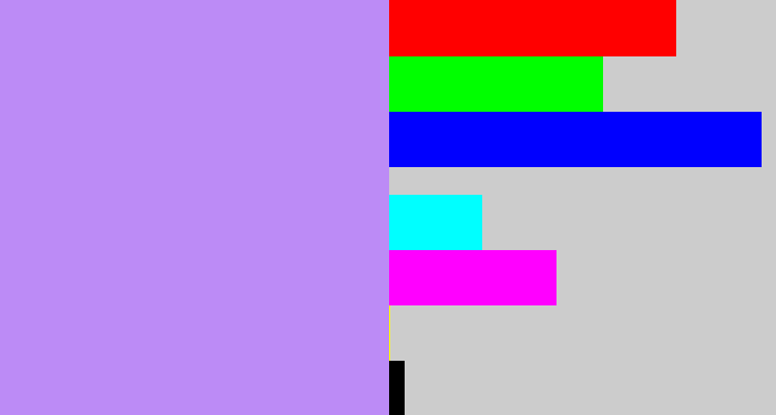 Hex color #bc8bf6 - liliac