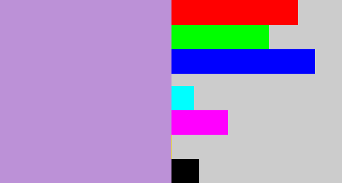 Hex color #bc91d7 - pale purple