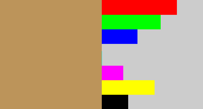Hex color #bc945a - camel