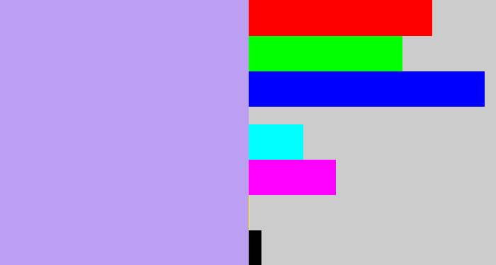 Hex color #bc9ef2 - lavender
