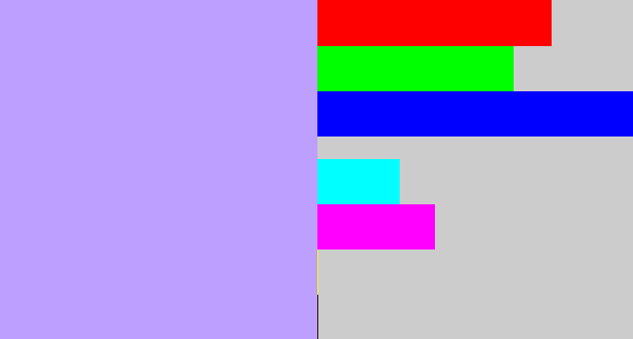 Hex color #bc9ffe - pastel purple