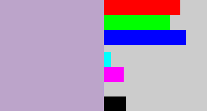 Hex color #bca4ca - pale purple
