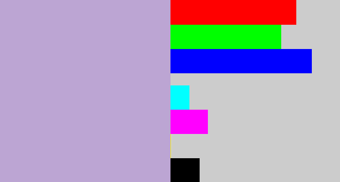 Hex color #bca5d3 - pale purple