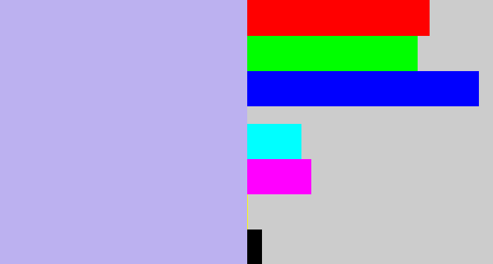 Hex color #bcb1f0 - pale violet