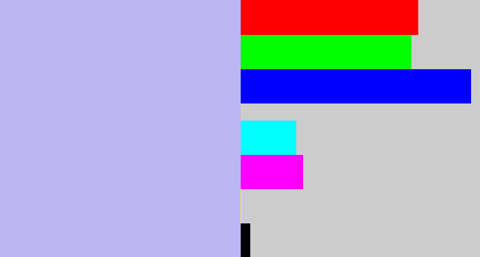 Hex color #bcb6f5 - light periwinkle