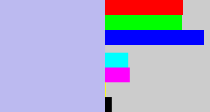 Hex color #bcbaf0 - light periwinkle