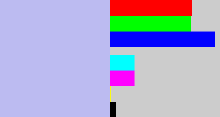 Hex color #bcbbf1 - light periwinkle