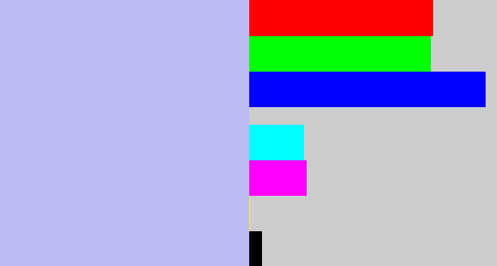 Hex color #bcbbf2 - light periwinkle