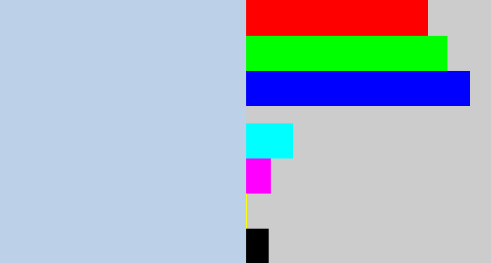 Hex color #bcd1e8 - light blue grey