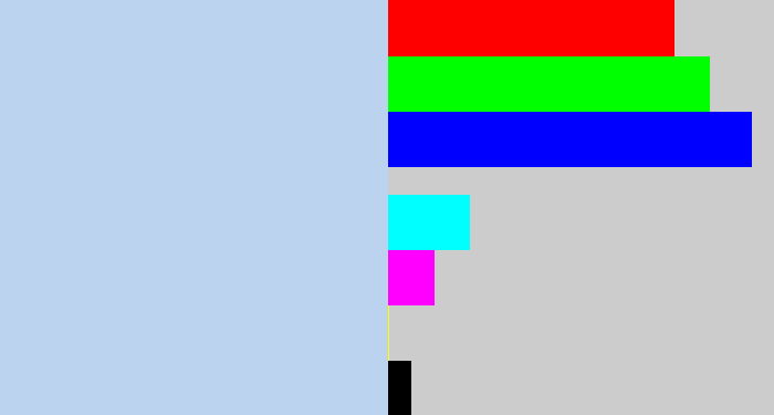 Hex color #bcd3ef - light blue grey