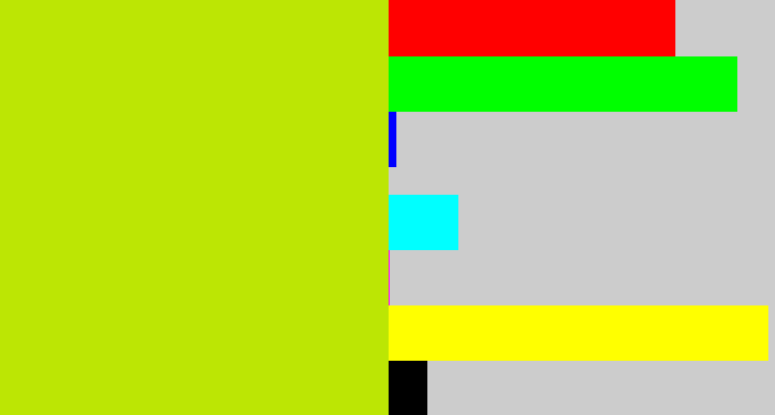 Hex color #bce604 - chartreuse