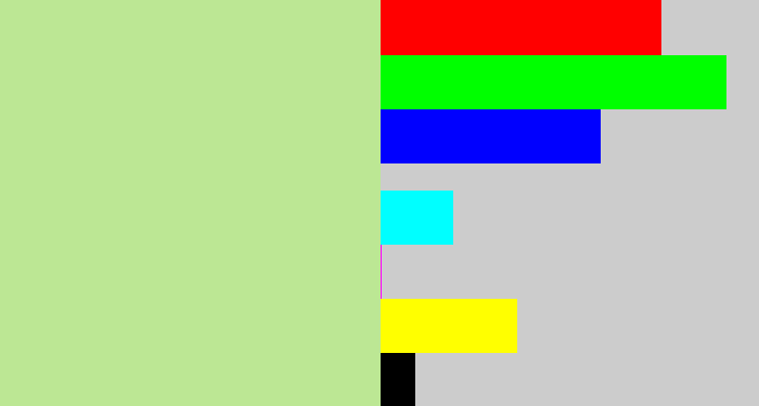 Hex color #bce794 - light grey green