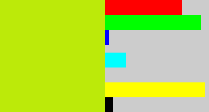 Hex color #bcea09 - chartreuse