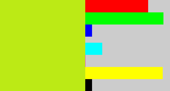 Hex color #bcea15 - yellowgreen