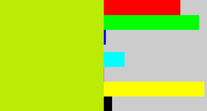 Hex color #bceb06 - chartreuse