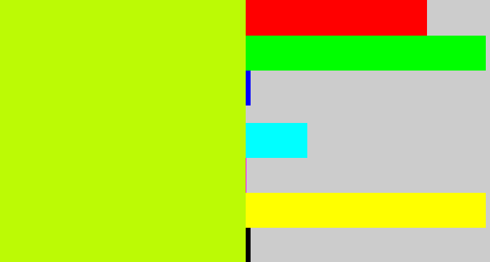 Hex color #bcfa05 - chartreuse