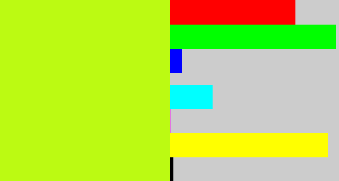 Hex color #bcfa12 - yellowgreen