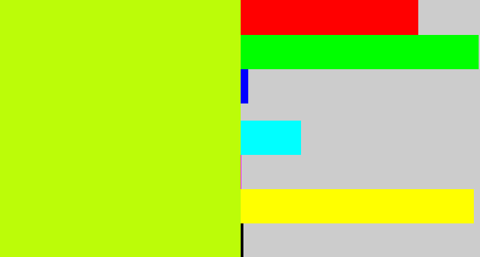 Hex color #bcfc08 - chartreuse