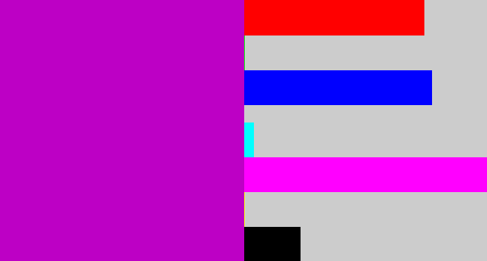 Hex color #bd00c5 - vibrant purple