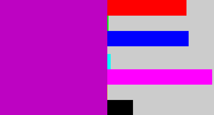 Hex color #bd03c2 - vibrant purple