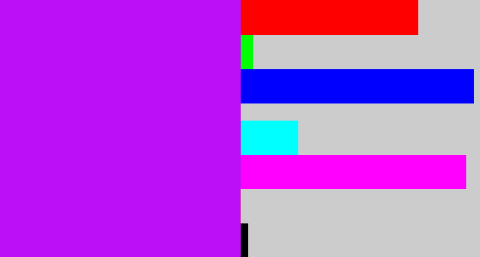 Hex color #bd0ef8 - neon purple