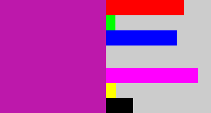 Hex color #bd18ab - barney