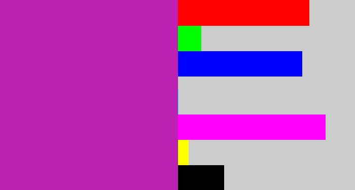 Hex color #bd21b2 - barney