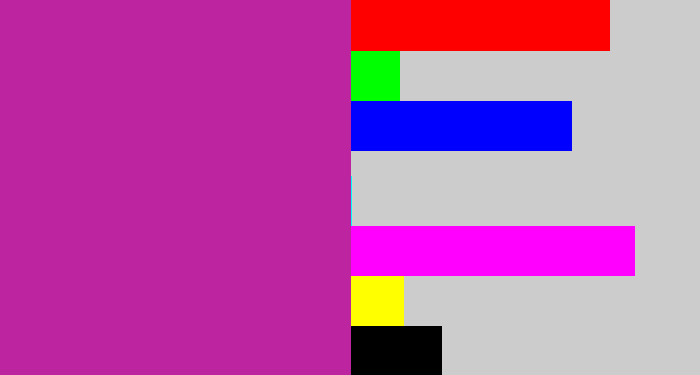 Hex color #bd24a0 - barney