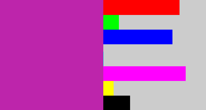 Hex color #bd25ab - barney