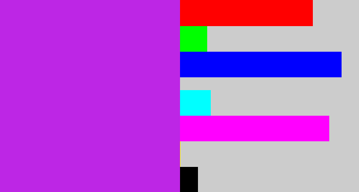 Hex color #bd26e5 - purple/pink