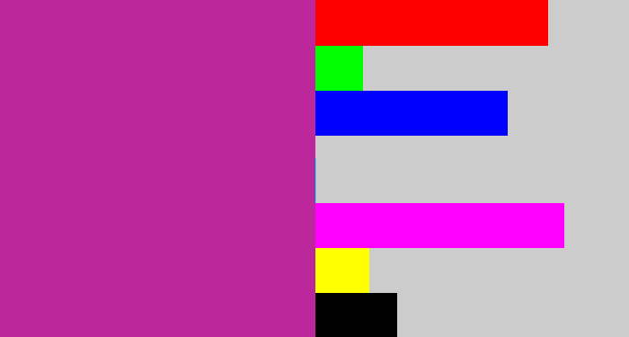 Hex color #bd279c - barney
