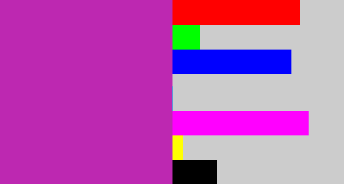 Hex color #bd28b1 - barney