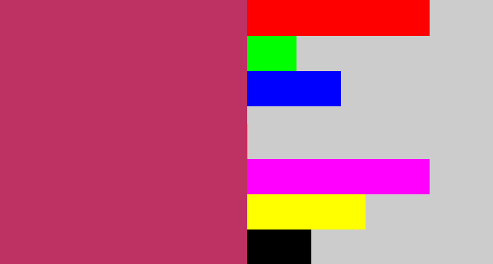 Hex color #bd3262 - dark pink