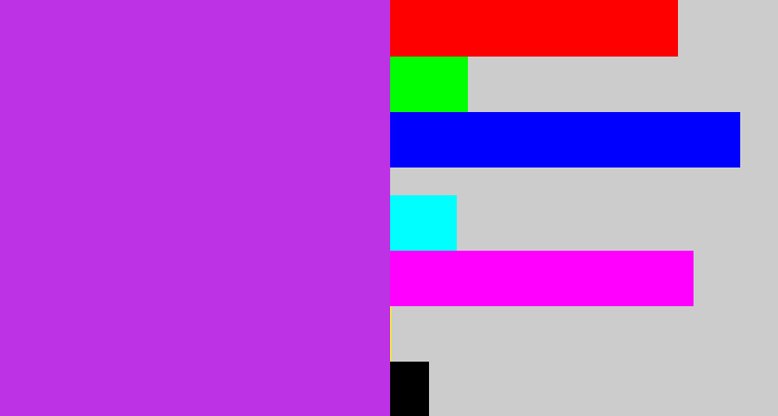 Hex color #bd32e5 - purple/pink