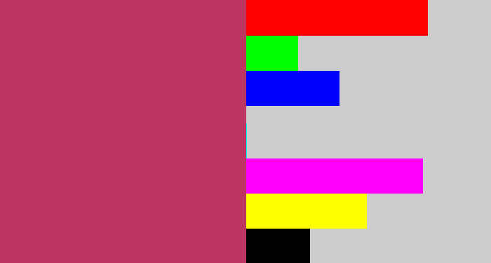 Hex color #bd3561 - dark pink