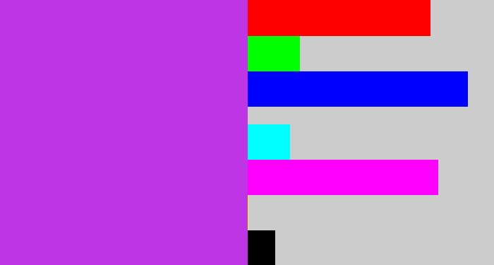Hex color #bd35e4 - purple/pink