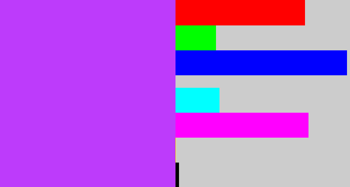 Hex color #bd3bfb - electric purple