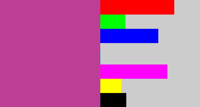 Hex color #bd3f95 - ugly purple