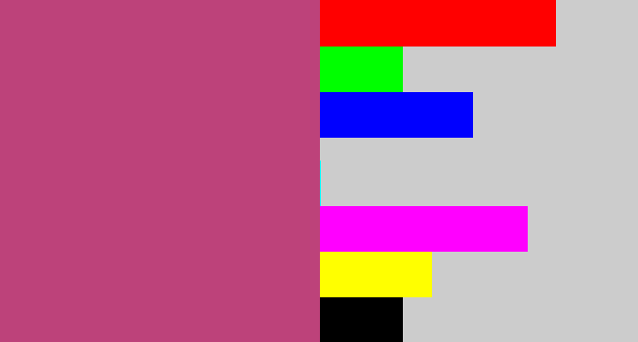 Hex color #bd427a - dark pink